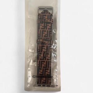 Brown Patterned Apple Watch Strap